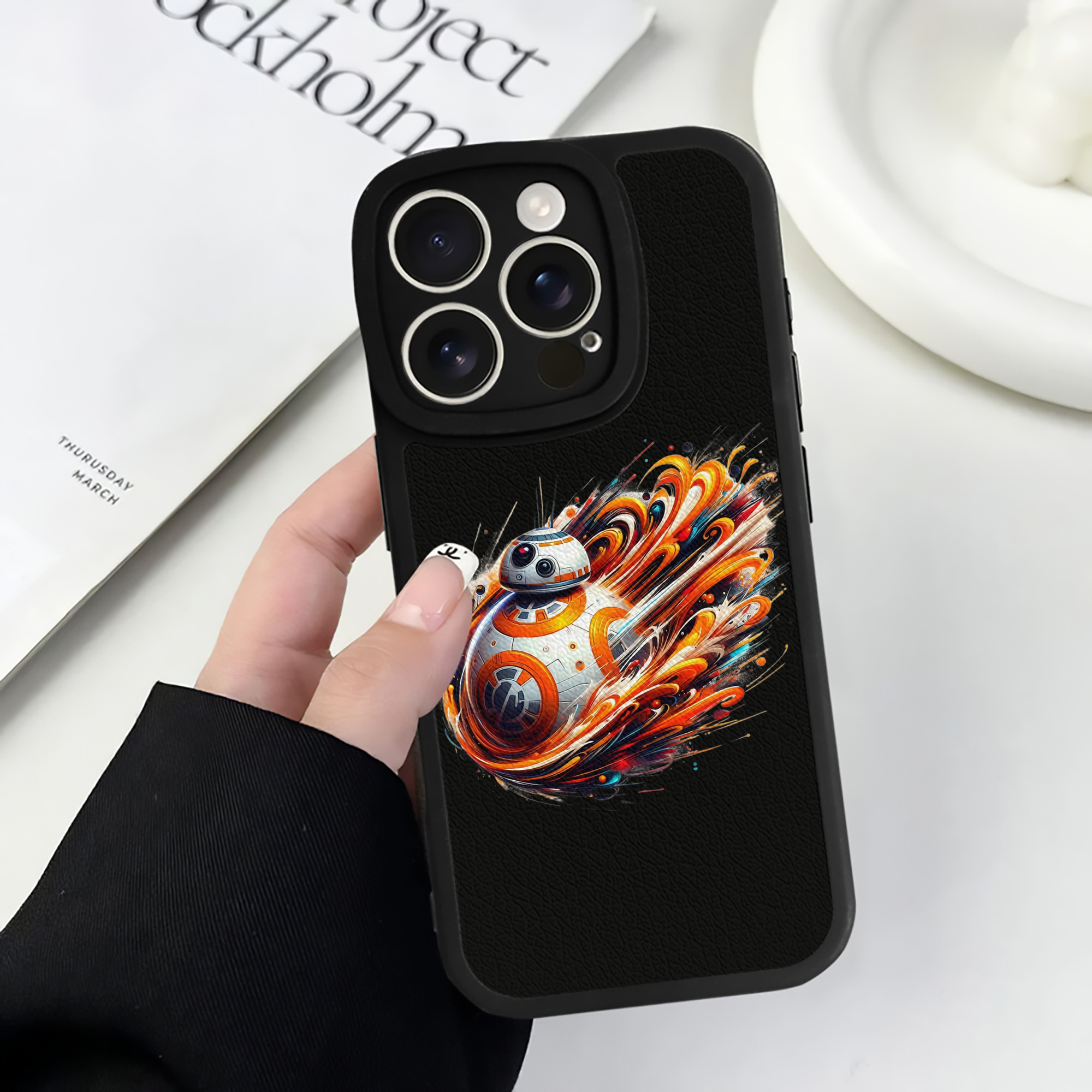 （画像用） スター・ウォーズ Star Wars 【iPhone 16シリーズ対応】シリコンスマホケース（レザー調） 材質：シリコン